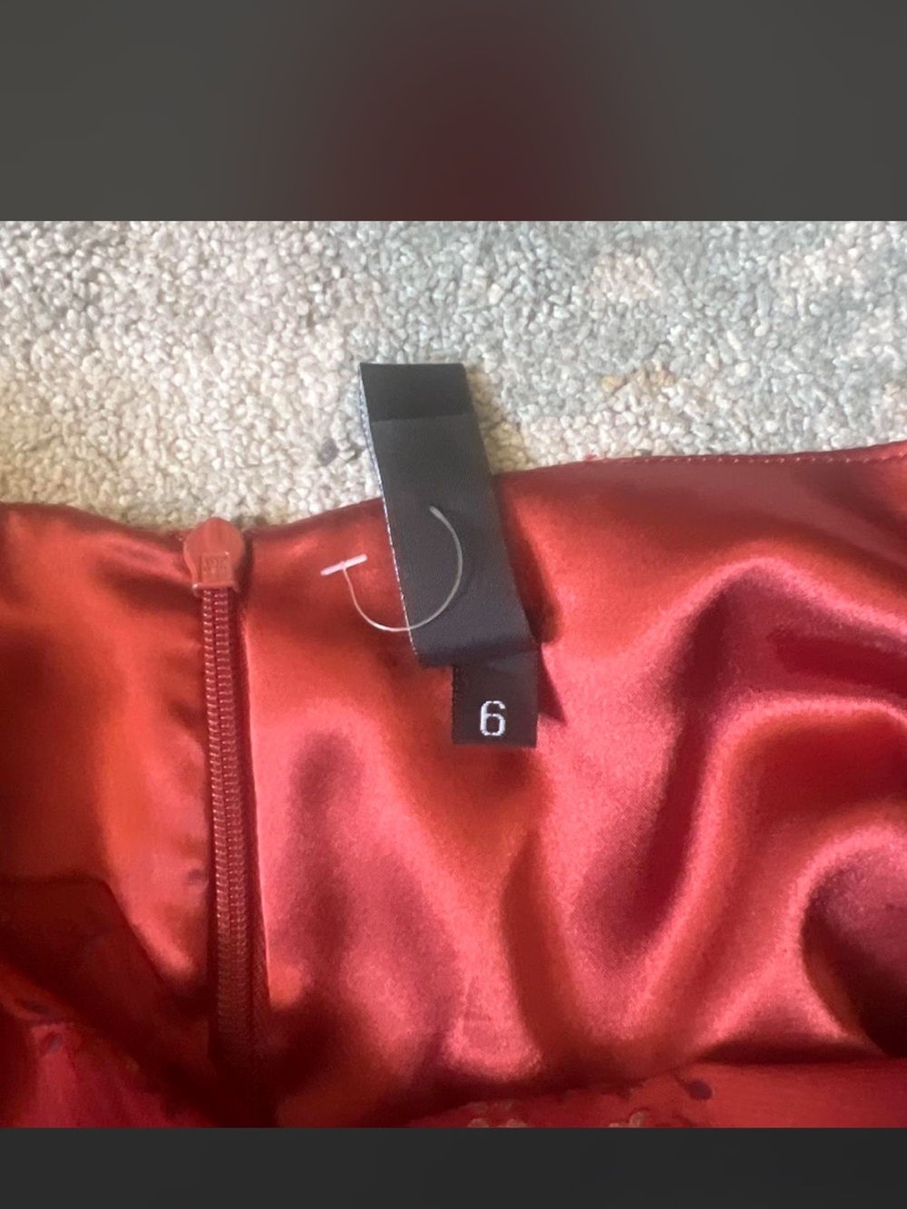 Women's Halter Dress Laundry By Shelli Segal Red Burnt Orange Maroon Floral Sz 6 - Picture 4 of 8